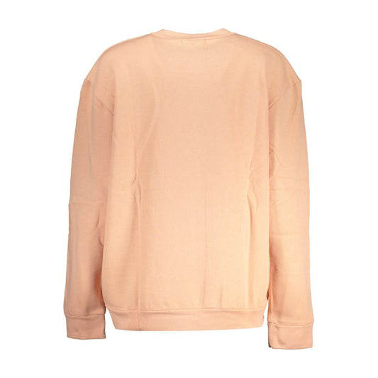 Cavalli Class Elegant Pink Fleece Crew Neck Sweater Cavalli Class Wheat