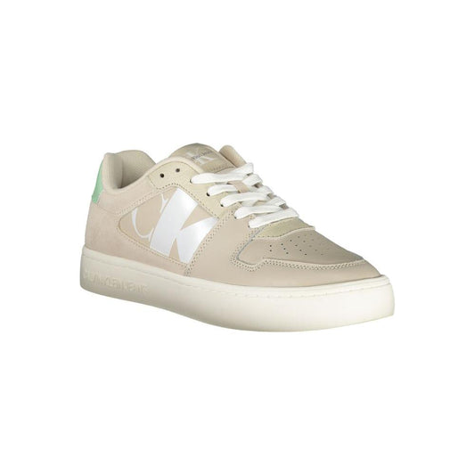 Calvin Klein Beige Polyester Sneaker Calvin Klein Light Gray