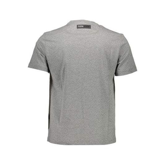 Plein Sport Gray Cotton Men T-Shirt Plein Sport Dark Gray