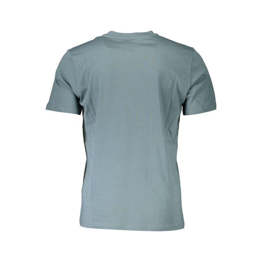 North Sails Green Cotton Men T-Shirt North Sails Light Slate Gray