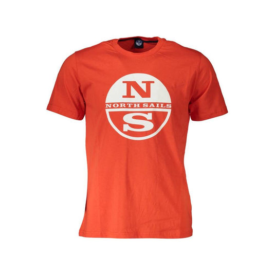 North Sails Red Cotton Men T-Shirt North Sails Chocolate