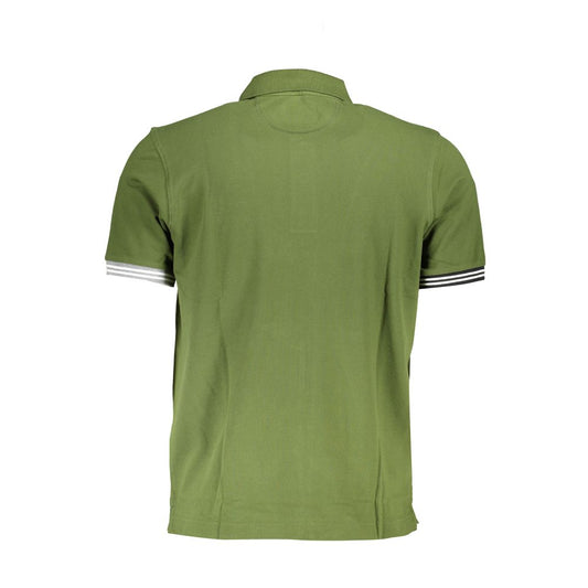 La Martina Chic Green Cotton Blend Polo Shirt La Martina Dim Gray