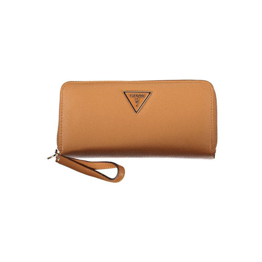 Guess Jeans Chic Brown Polyethylene Wallet with Coin Purse Guess Jeans Chocolate