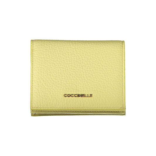 Coccinelle Yellow Leather Wallet Coccinelle Light Goldenrod