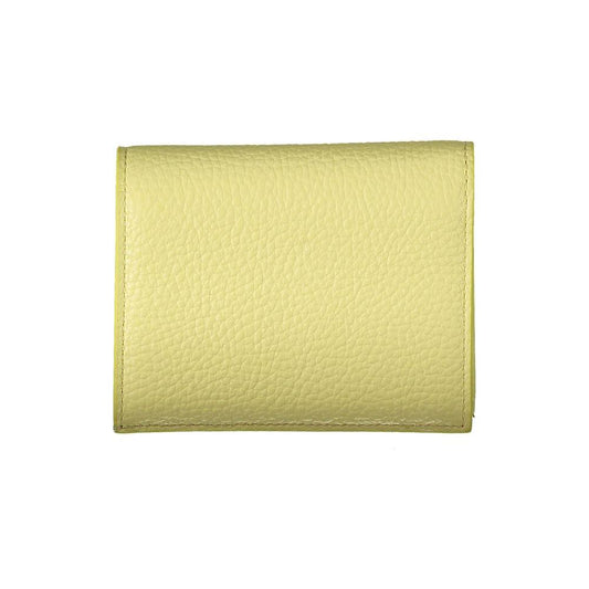 Coccinelle Yellow Leather Wallet Coccinelle Light Goldenrod