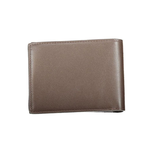 Calvin Klein Brown Leather Wallet Calvin Klein Dim Gray