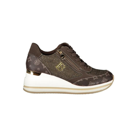 Laura Biagiotti Brown Polyester Women Sneaker Laura Biagiotti Dark Slate Gray