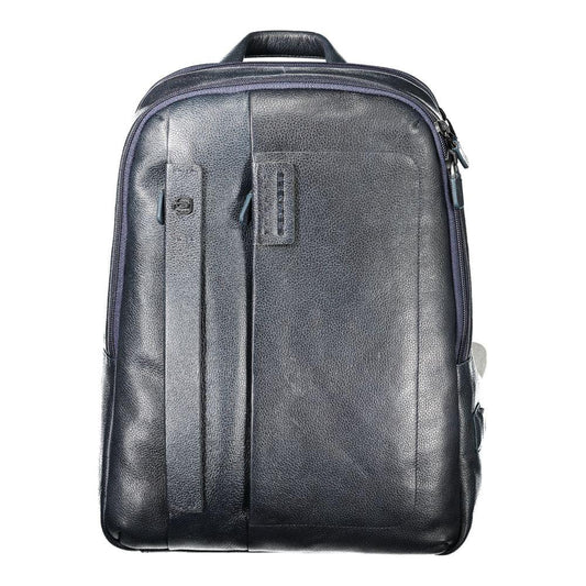 Piquadro Blue Leather Men Backpack Piquadro Dim Gray