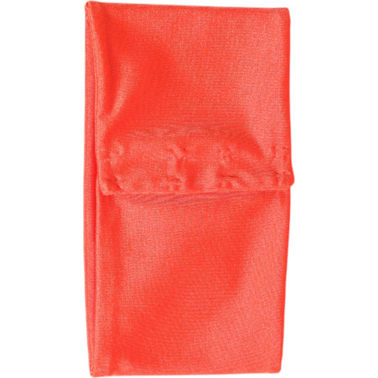 Dolce & Gabbana Orange Nylon Stretch Women Neck Warmer Scarf Dolce & Gabbana Tomato