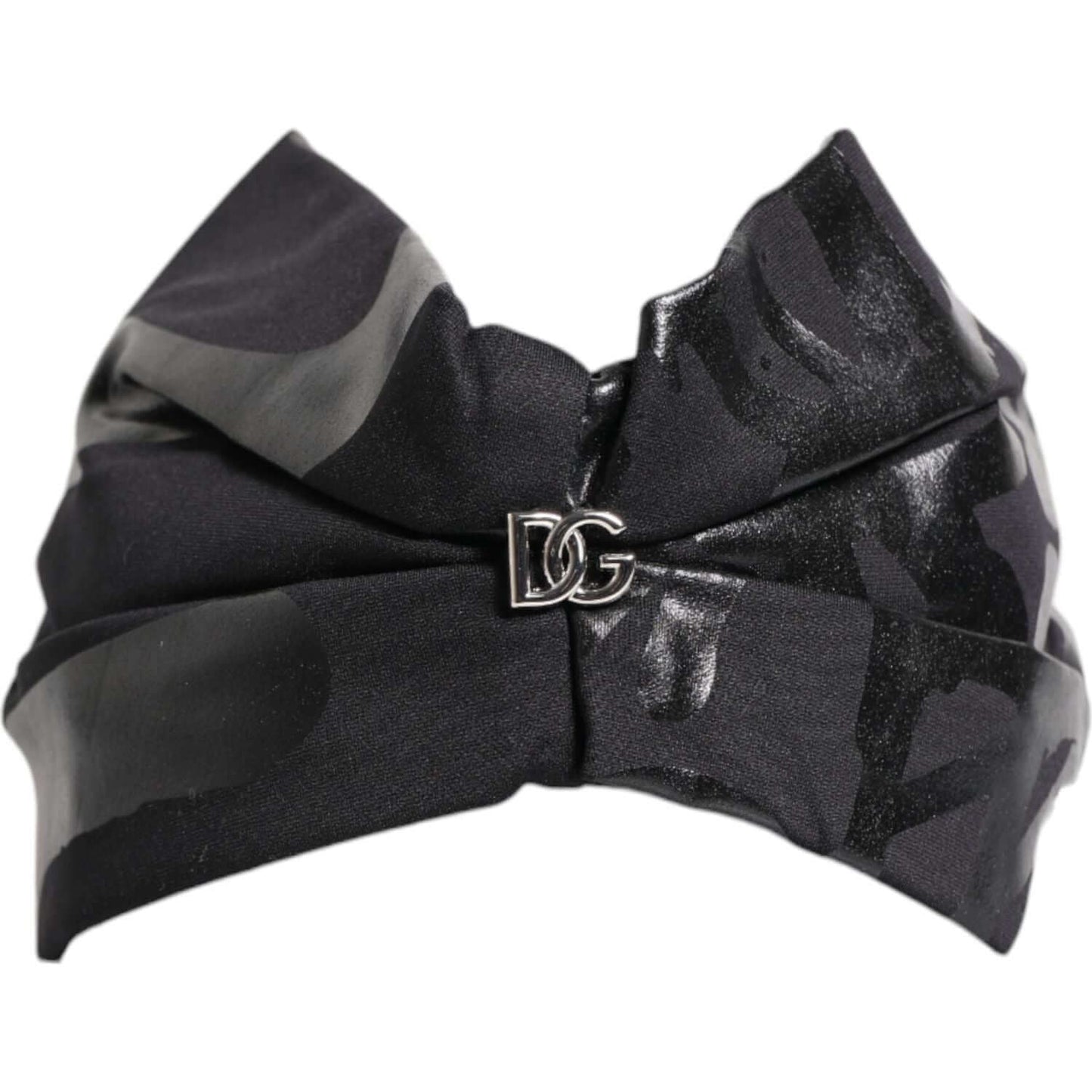 Dolce & GabbanaDolce & Gabbana Black Nylon Stretch DG Logo Head Band Hat1728,Black,Dolce & Gabbana,Headbands - Women - Accessories,Material: 94% Nylon 6% Elastane,New with tags,Women