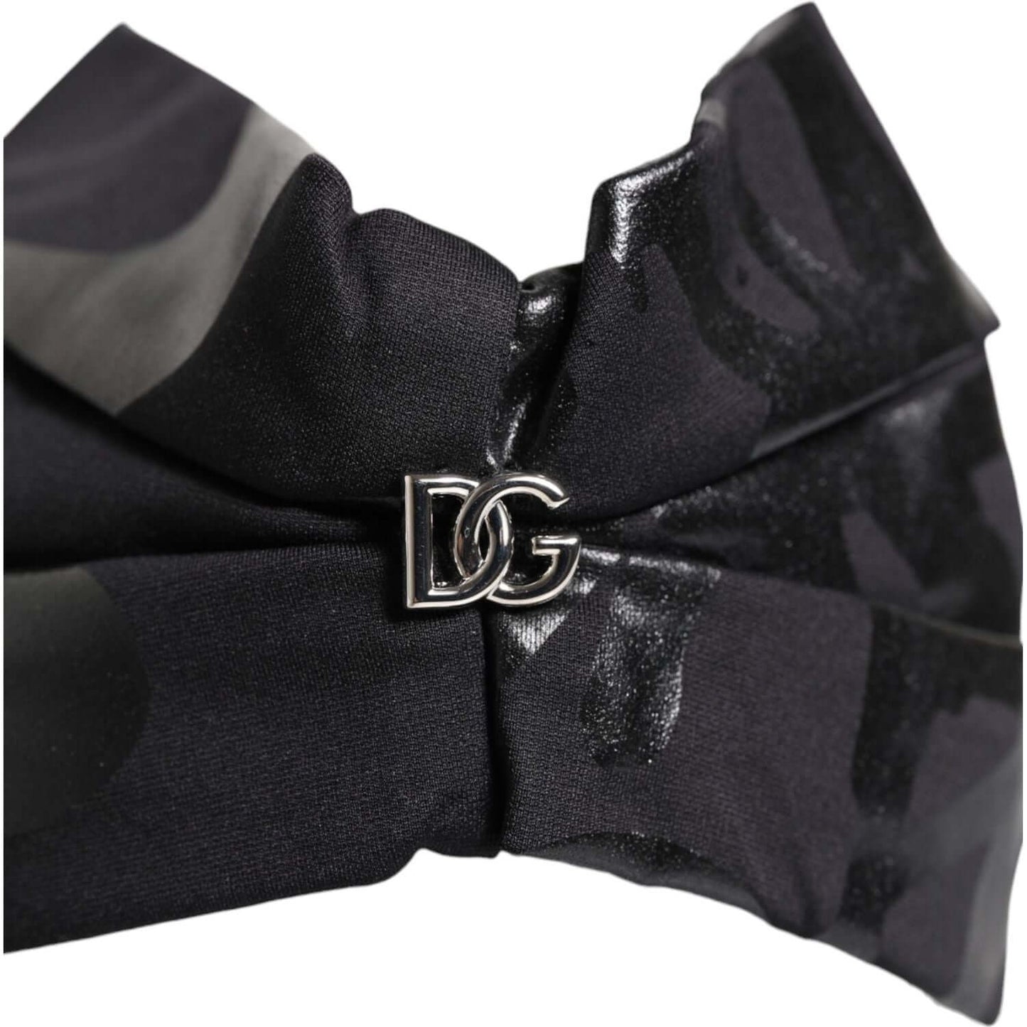Dolce & GabbanaDolce & Gabbana Black Nylon Stretch DG Logo Head Band Hat1728,Black,Dolce & Gabbana,Headbands - Women - Accessories,Material: 94% Nylon 6% Elastane,New with tags,Women