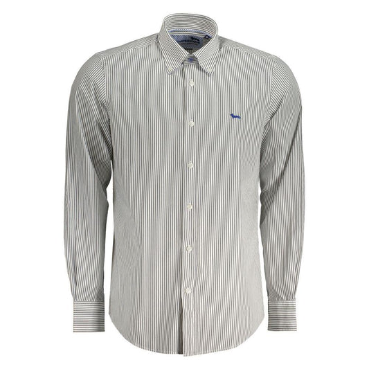 Harmont & Blaine White Cotton Shirt Harmont & Blaine Light Gray
