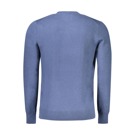North Sails Blue Cotton Men Sweater North Sails Slate Gray
