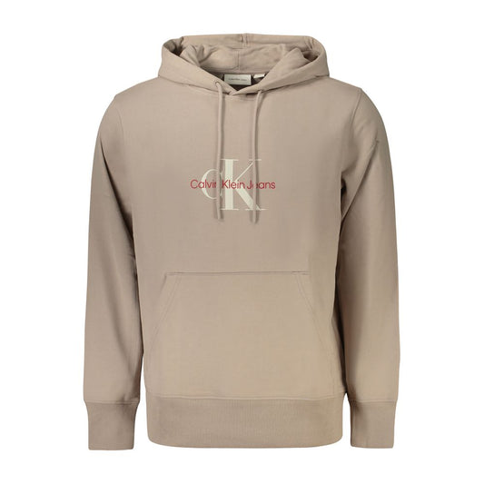 Calvin Klein Beige Cotton Men Sweater Calvin Klein Rosy Brown
