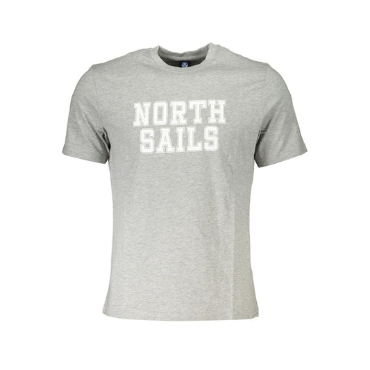 North Sails Gray Cotton T-Shirt North Sails Gray