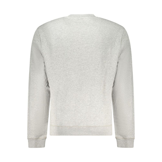 Napapijri Gray Cotton Sweater Napapijri Light Gray