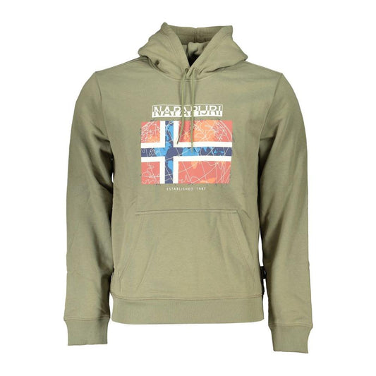 Napapijri Green Cotton Men Sweater Napapijri Rosy Brown