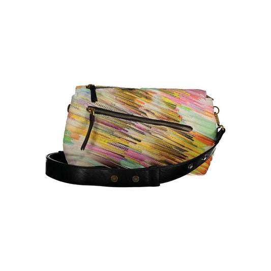 Desigual Yellow Polyester Handbag Desigual Dark Khaki