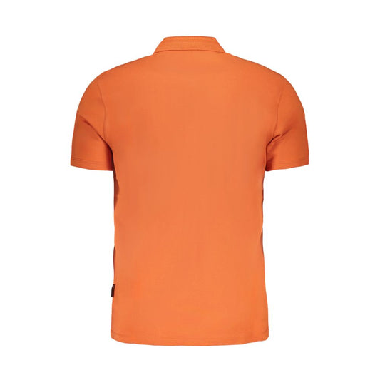 Napapijri Orange Cotton Polo Shirt Napapijri Coral