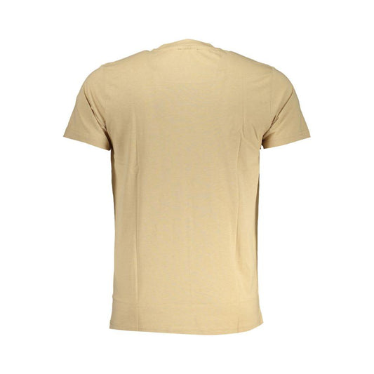 Cavalli Class Beige Cotton T-Shirt Cavalli Class Tan