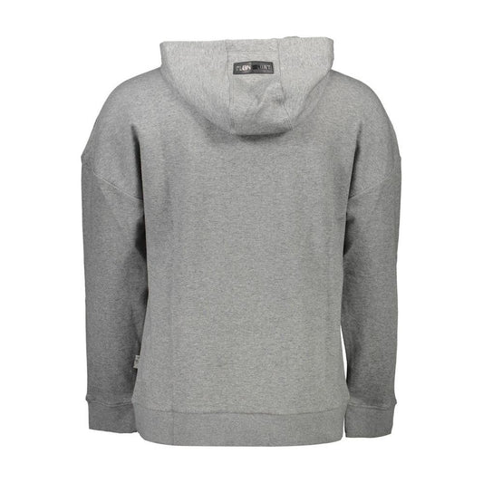 Plein Sport Gray Cotton Men Sweatshirt Plein Sport Light Slate Gray