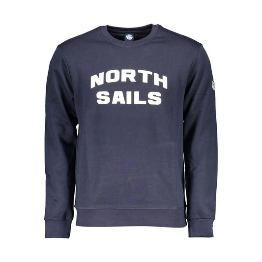 North Sails Blue Cotton Men Sweater North Sails Dark Slate Gray