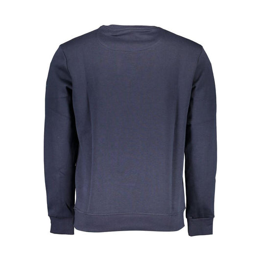 North Sails Blue Cotton Men Sweater North Sails Dark Slate Gray