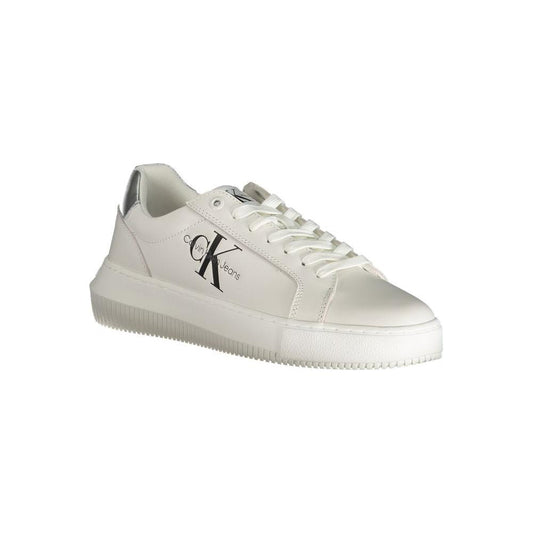 Calvin Klein White Polyester Sneaker Calvin Klein Gray