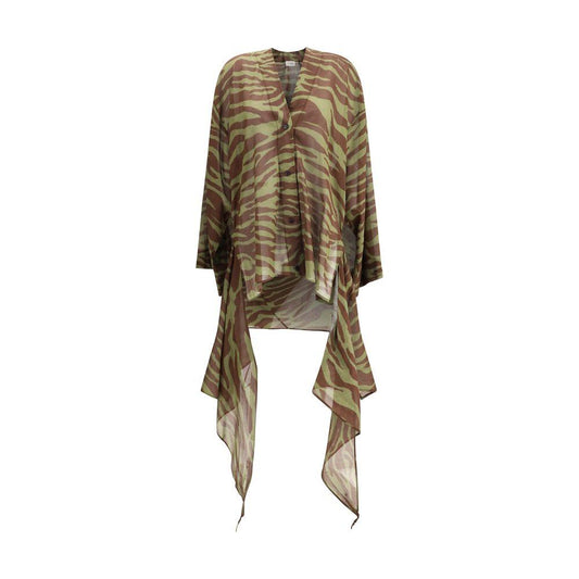 The Attico Asymmetric Dress The Attico Dim Gray