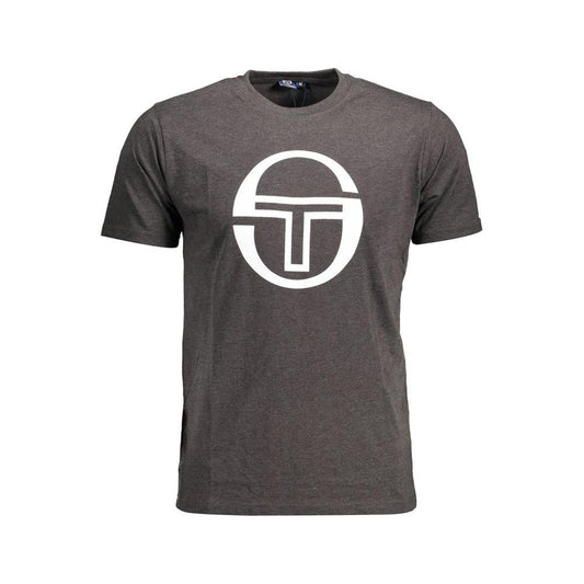 Sergio Tacchini Gray Cotton T-Shirt Sergio Tacchini Dark Slate Gray