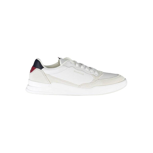 Tommy Hilfiger White Leather Men Sneaker Tommy Hilfiger Lavender