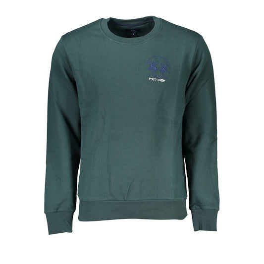 La Martina Emerald Crew Neck Cotton Sweater - Regular Fit La Martina Dark Slate Gray