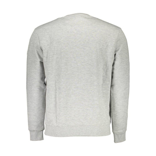 North Sails Gray Cotton Men Sweater North Sails Light Gray