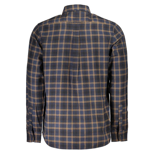Timberland Blue Cotton Shirt Timberland Dark Slate Gray