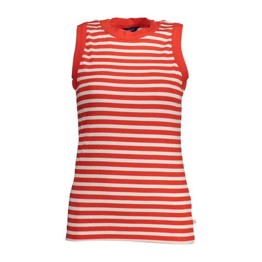 Gant Red Cotton Women Top Gant Firebrick