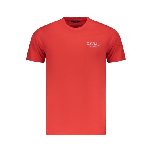 Cavalli Class Red Cotton Men T-Shirt Cavalli Class Chocolate