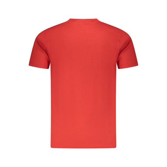 Cavalli Class Red Cotton Men T-Shirt Cavalli Class Tomato