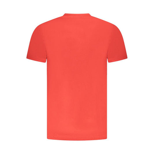 Cavalli Class Red Cotton Men T-Shirt Cavalli Class Tomato