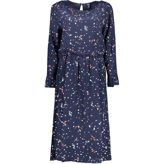 Gant Blue Viscose Women Dress Gant Dark Slate Gray