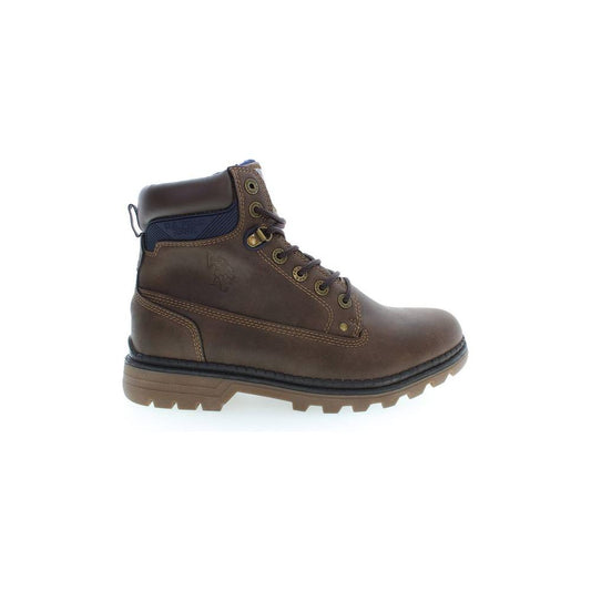 U.S. POLO ASSN. Brown Polyester Men Boot U.S. POLO ASSN. Dark Slate Gray