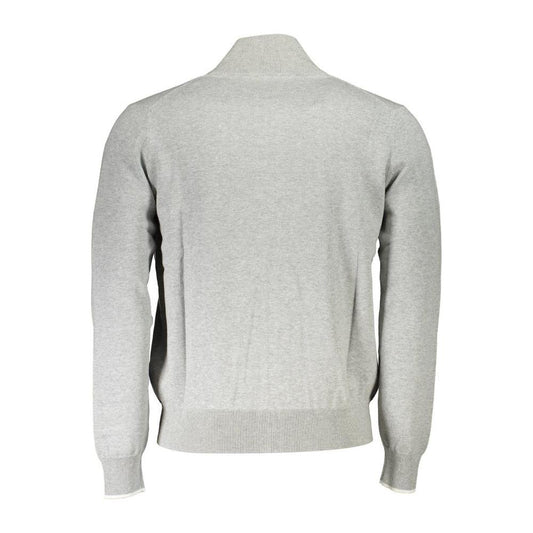 North Sails Gray Cotton Men Sweater North Sails Gray