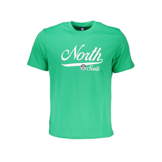 North Sails Green Cotton T-Shirt North Sails Medium Sea Green