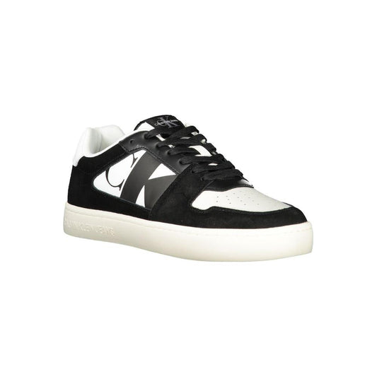 Calvin Klein White Leather Men Sneaker Calvin Klein Dark Slate Gray