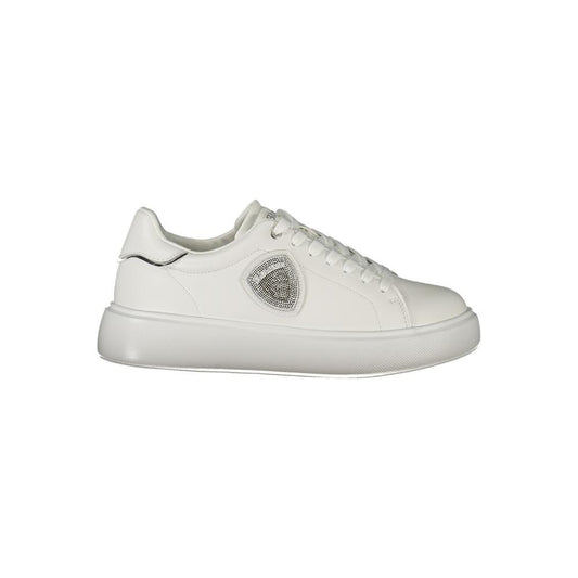 Blauer White Leather Women Sneaker Blauer Light Gray