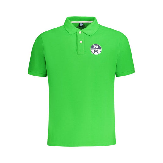 North Sails Green Cotton Men Polo Shirt North Sails Lime Green
