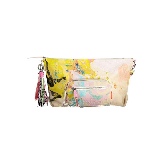 Desigual White Polyester Women Handbag Desigual Light Gray
