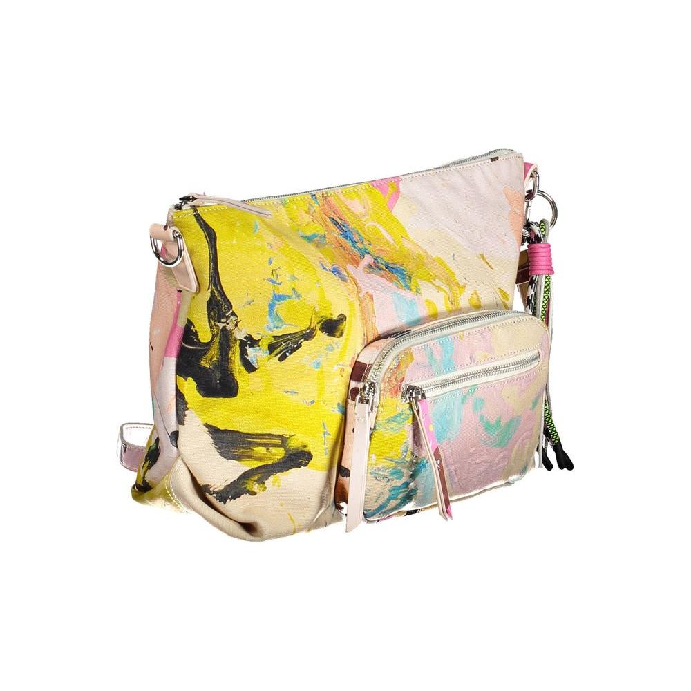 Front view with bag zipped and handles upright.