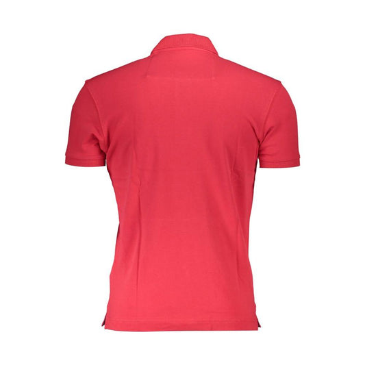 La Martina Red Cotton Men Polo Shirt La Martina Tomato