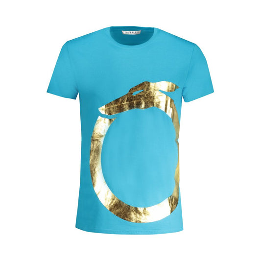 Trussardi Light Blue Cotton T-Shirt Trussardi Medium Turquoise