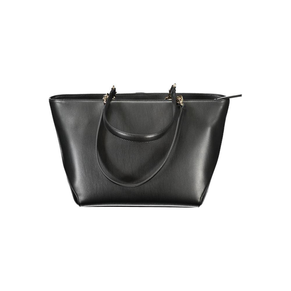 Front view with bag zipped and handles upright.